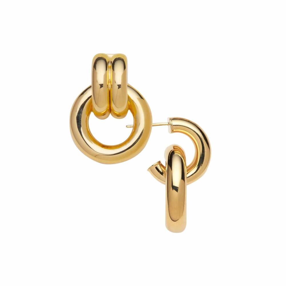 NEW JENNIFER ZEUNER women's gina small 1.25 earrings in gold